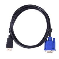 1.8M HDMI-compatialble Cable To VGA Adapter Digital 1080P HD With Audio Converter Adapter VGA Connector Cord For TV BOX Adapters