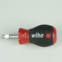 ไขควงปากแบน ด้ามสั้น Wiha รุ่น 302 Stubby Softfinish ปลายแบน 6.5x1.2 ยาว 25มม. Made in Germany