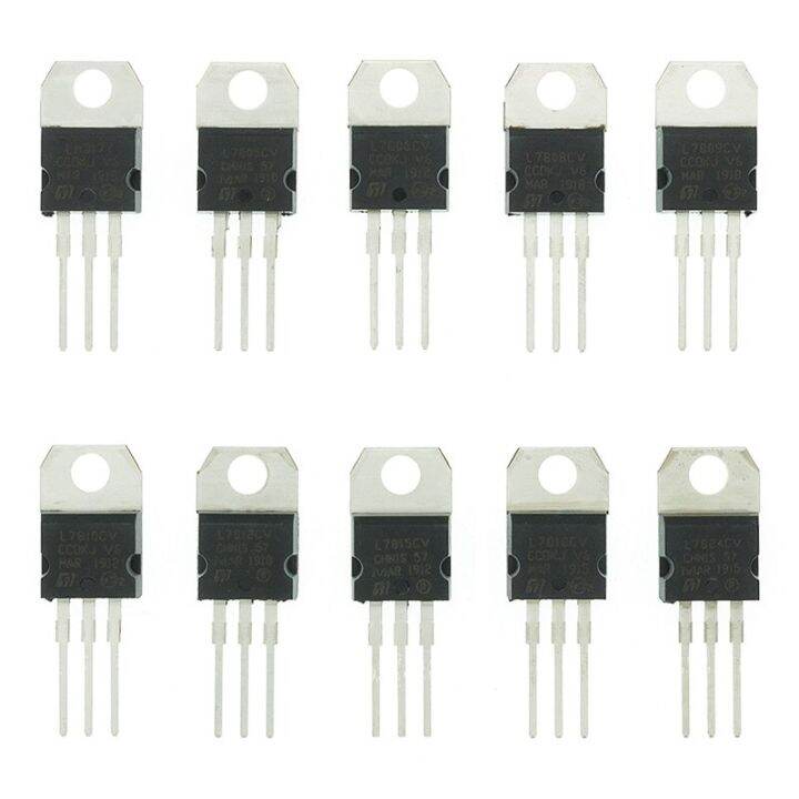 10PCS LM317T L7805 L7806 L7808 L7809 L7910 L7812 L7815 L7818 L7824ใหม่ ...