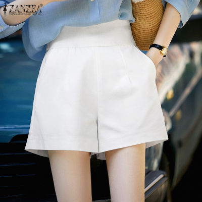 (สินค้ามาใหม่)(จัดส่งฟรี)Fancystyle ZANZEA สไตล์เกาหลีของผู้หญิงกางเกงขาสั้นใส่ได้ทุกวันสบายๆ OL เอวยางยืดทำงานกางเกงขายาว #10
