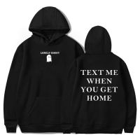 Lonely Ghost Text Me When You Get Home Hoodies Men Fashion Letter Print Hooded Sweatshirt Autumn Long Sleeve Y2k Sudaderas Size XS-4XL