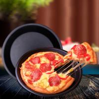 Non Stick Pizza Pan 6นิ้ว อุปกรณ์ ถาดอบพิซซ่า อบขนม เคลือบผิว ไม่ติดกระทะ เทฟล่อน ขนาด6 นิ้ว ก้นถาดลึก 1นิ้ว(1ถาด)