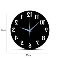 ZZOOI New arrive 3D acrylic mirror wall clocks quartz Needle watch modern horloge digital number clock home decor stickers Single Face