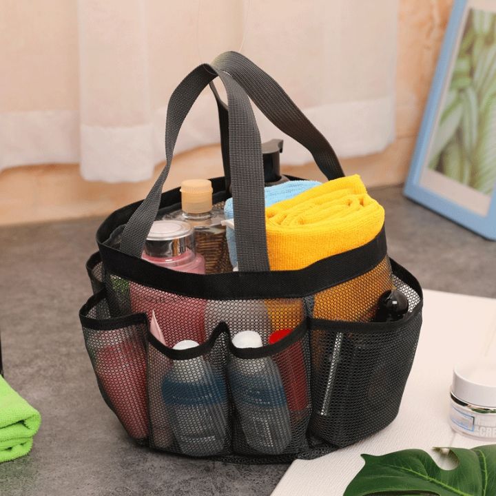 multifunction-tote-bag-large-capacity-mesh-shower-beach-bags-portable-for-college-dorm-bathroom-durable-with-8-pockets-shoes-bag