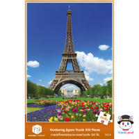 ตัวต่อจิ๊กซอว์ 500 ชิ้น รูปหอคอยไอเฟล ฝรั่งเศส ภาพสิ่งก่อสร้าง T019 Architecture Jigsaw Puzzle VaniLand