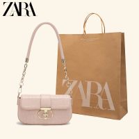 ♤Book☞Zara5.9อารมณ์ของแท้ขนาดเล็กกระเป๋าสี่เหลี่ยมเข้ากับทุกชุดกระเป๋าแบบหนีบแขน2023ใหม่ฤดูใบไม้ผลิและฤดูร้อนกระเป๋าหิ้วระดับไฮเอนด์