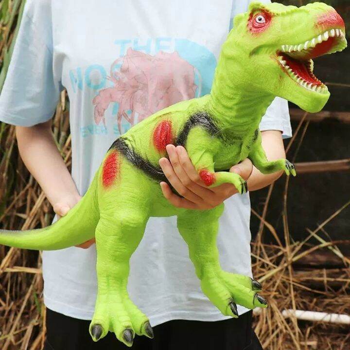 simulation-supersize-soft-plastic-toy-dinosaur-tyrannosaurus-rex-triceratops-audible-animal-models-children-boy-gift