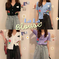 PATTEN.P BS005 : La La blouse เสื้อแฟชั่นลายน่ารักเกาหลี งานสกรีนเกาหลีใส่ได้ Everyday Look