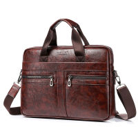 Vintage Leather Briefcase Bags for Men Business Fashion Office Work Handbags Famous nd New Design 14 Laptop Bag