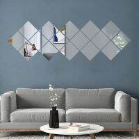 91632pcs 15*15cm Mirror Wall Stickers Decorative Wall Mirrors for Home Decor Bathroom Bedroom Livingroom Modern Accessories