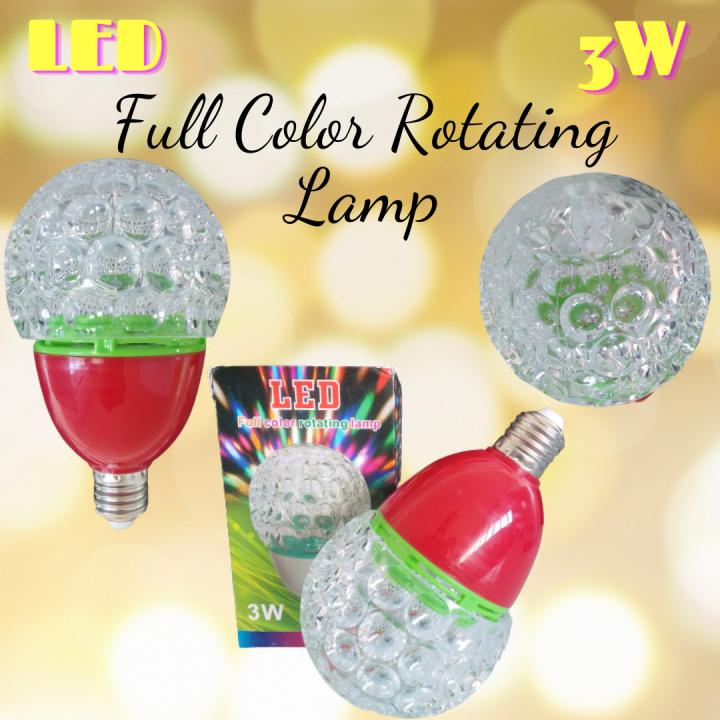 LED Full Color Rotating Lamp 3W Lazada PH