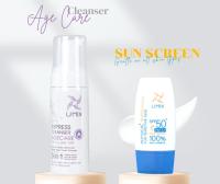 Umix Physical Sun &amp; Age Block Beige (30 ml.) + Express Cleanser สูตร Agecare (150 ml.)