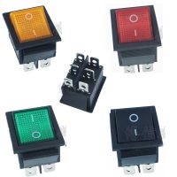 10PCS/Lot KCD4 Rocker Boat Switch 6Pin/6P 2 Position ON-OFF 16A/250VAC Yellow/Green/Red/Black Push Button