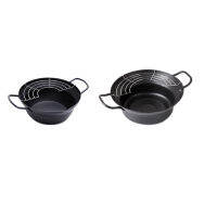 Easy Pour Non Stick Coating Tempura Fryer Pot with Oil Drip Drainer Rack Japanese-style Mini Deep Fry Pan