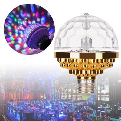 XUHAOYOU Interior Ambient E27 Disco Home RGB Rotating LED Magic Crystal Ball Lamp Party Bulb Stage Light