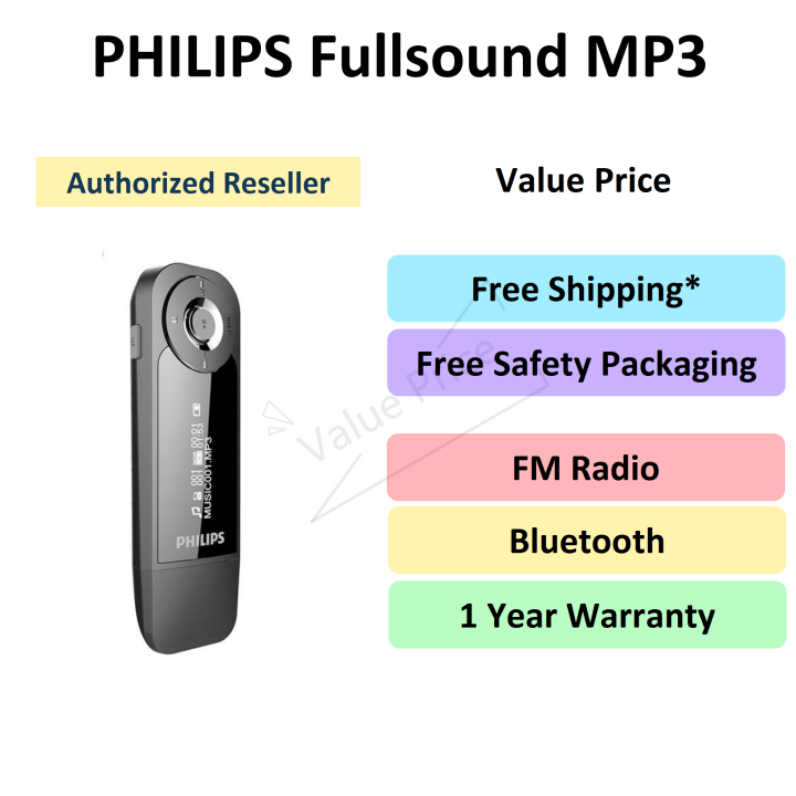 [GENUINE] PHILIPS Bluetooth MP3 Player USB MP3 Music Player for kids