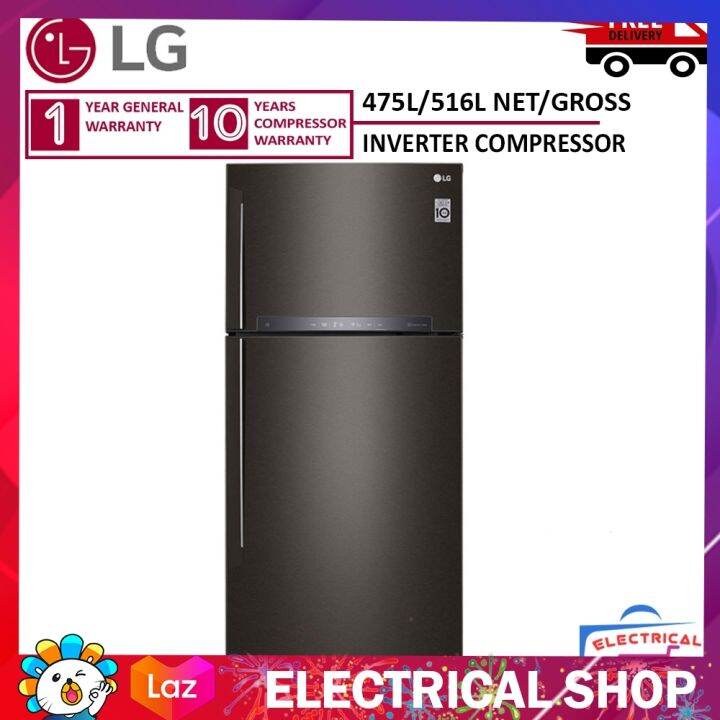 LG Fridge 2 Door GNH602HXHC 516L Inverter Refrigerator GNH602HXHC