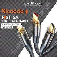 ใหม่ Mcdodo Amber Series 3 in 1 สายชาร์จเร็ว IOS Micro Type-C Max 6A 65W Super 1.2 ม. CA-3330 dgh