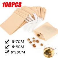 100Pcs Disposable Household Filter with String for Foot Wood Pulp Paper Spice Filters Teabags