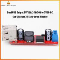 อุปกรณ์จ่ายไฟ2 USB 9V/12V/24V/36V เป็น5VDC-DC ที่ชาร์จแบตในรถโมดูล Step-Down