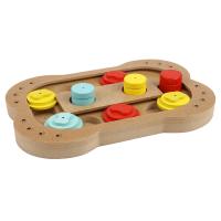 Interactive Toys for Dogs Foraging Food Treated Wooden Dog Toy Eco-Friendly Pet Educational Toy Pet Puzzle Training Toy Feeding Game