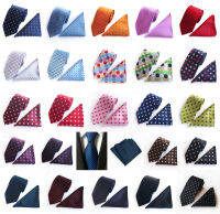 25สี Polka Dot ชุดผ้าไหมผูกสำหรับชาย8Cm Tie ชุดผ้าเช็ดหน้าเน็คไท Cravate Man Corbatas Hombre Slim เน็คไทแต่งงาน