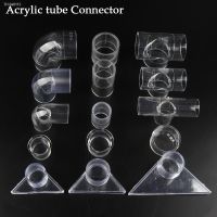 ℗ 5Pcs Acrylic Pipe Connector I.D 16/20/25/32mm PVC Transparent Connectors Aquarium Fish Tank Joints Garden watering Tube Parts