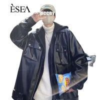 ESEA เสื้อโค้ทผู้ชายแฟชั่นสไตล์ฤดูใบไม้ผลิและฤดูใบไม้ร่วงการออกแบบที่เรียบง่ายความรู้สึกหลวมเสื้อโค้ทลําลองของผู้ชาย ojl