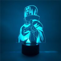 【❐】 IM Collections. Naruto Uchiha Itachi หุ่นอะนิเมะไฟกลางคืน3D Led อะคริลิคจัดส่งโคมไฟสีเปลี่ยนได้โมเดลสะสม