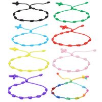 10 Knots Red String Bracelet for Lucky Amulet Adjustable Colorful Friendship Couple Braid Rope Wristband Jewelry Wholesale