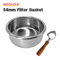 NEOUZA ตะกร้ากรองพกพา2ถ้วย54มม.,สำหรับ Breville 870/875/878/880เครื่องชงกาแฟตัวกรองด้ามจับแบบไม่มีก้นสแตนเลส