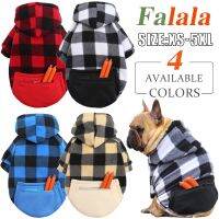 Winter Warm Pet Dog Clothes Plaid Printing Dog Hoodies Outfit for Small Dog Chihuahua Pug Sweater Clothing Puppy Cat Coat Jacket Clothing Shoes Access