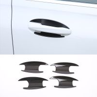 4 Pcs Bright Silver Carbon Fiber ABS Car Door Bowl Cover Trim For Mercedes Benz B Class W247 200 Car Essories 2019-2020