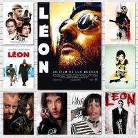 โปสเตอร์ภาพยนตร์นักฆ่าคลาสสิก Léon Leon โปสเตอร์โบราณมืออาชีพผ้าใบวาดภาพโรงรถศิลปะพิมพ์บนผนังไฟ LED ตกแต่งบาร์ที่บ้านคาเฟ่