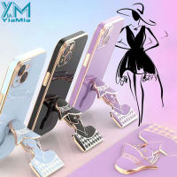 YiaMia เคสโทรศัพท์แฟชั่นสำหรับ iPhone 14 Pro Max 13 Pro Max 12 Pro Max 11 Pro Max 14 Plus 13 12 Mini XS Max XR XS X 8 7 6S Plus SE 2020 6D หรูหราใหม่เคสโทรศัพท์ซองนุ่มกันกระแทกเคสโทรศัพท์เคสมือจับสำหรับโทรศัพท์มือถือ