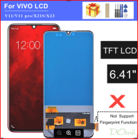 จอ LCD ไม่มีลายนิ้วมือสำหรับ Vivo V11 V11Pro X21s X23ชิ้นส่วนจอสัมผัสแอลซีดีของเครื่องแปลงดิจิทัลของ IQOO Pro