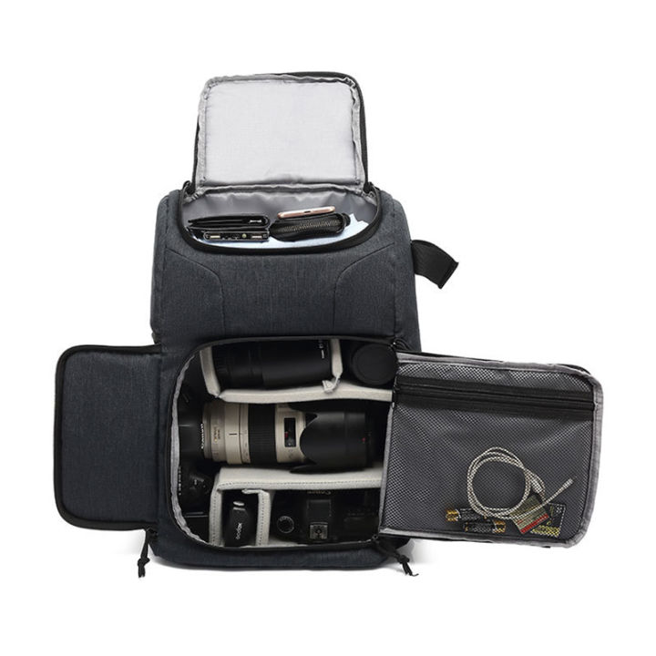 กระเป๋ากล้องกันน้ำกล้องถ่ายภาพกระเป๋าเป้สะพายหลังสำหรับ-canon-nikon-xiaomi-แล็ปท็อป-dslr-แบบพกพาเดินทางขาตั้งกล้องเลนส์กระเป๋าวิดีโอกระเป๋า