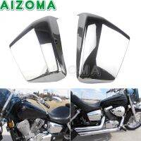 2Pcs Chrome Motorcycle Battery Side Fairing Cover Protector Cover Guard For Honda Shadow Aero VT400 VT750 2004-2011 2007 2010