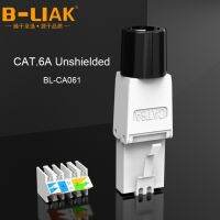 B-Liak Rj45ขั้วต่อสายไฟที่หุ้มด้วยฉนวนขั้วต่อแบบ Rj45ขั้วต่อแบบหุ้มด้วยฉนวน Stp 8p8c สำหรับสายเคเบิลติดตั้งแข็ง Cat.6a/7 23awg