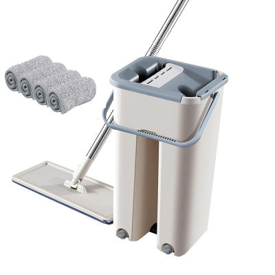 Squeeze Magic Cleaning Mops And Bucket หลีกเลี่ยงการล้างมือผ้าทำความสะอาดไมโครไฟเบอร์ Kitchen Floor Clean Tools