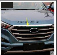 【✔In stock】 XWKMK SHOP Hyundai Tucson Tl โครเมี่ยมด้านหน้าฝากระโปรงหน้าย่างตัวครอบตามแบบขอบบานช่องลมตกแต่งตาข่าย