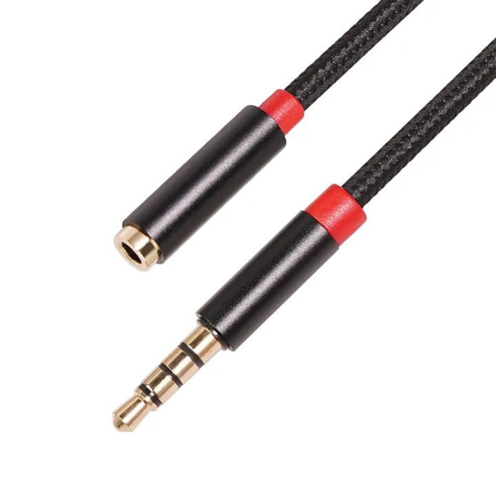 3.5mm Jack AUX AUDIO Male to Female Extension Cable with Microphone
