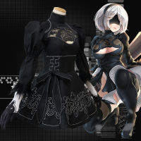 NieR: Automata Heroine 2B Sister Cosplay Costume Anime Womens Dress|NieR: ออโตมาตานางเอก 2B น้องสาวคอสเพลย์เครื่องแต่งกายอะนิเมะชุดผู้หญิง