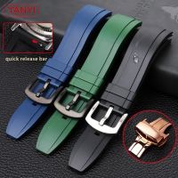 FKM Fluorine Rubber Watchband 20mm 22mm 24mm for rolex omega seiko tissot watches band quick release bar watch strap waterproof