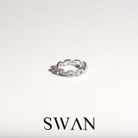 SWAN - Chain Pave Ring แหวนเงินแท้ ฝังเพชรคิวบิกเซอร์โคเนีย cubic zirconia