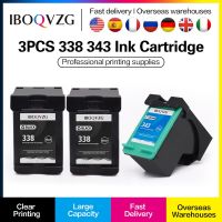 IBOQVZG ตลับหมึกรีไซเคิล338 343 XL ใช้ได้กับ Hp338 Hp343แรงม้า Deskjet 6540 5740 5745 6520 6540 460C S35เครื่องพิมพ์6620