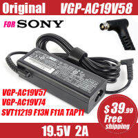 Original สำหรับ 19.5V 2A 40W VGP-AC19V57 VGP-AC19V58 VGP-AC19V74แล็ปท็อปตารางแหล่งจ่ายไฟ AC Adapter Charger SVT11219