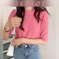 QXshop New ✨ เสื้อยืด เสื้อแฟชั่น เสื้อผ้าผู้หญิง งานมาใหม่ทรงปล่อย ใส่สบายม๊าก คอกลมกึ่งคอเต่า แขนขั้น ผ้านิ่ม ใส่แล้วไม่ร้อน ไม่คัน