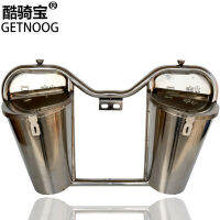 Thickened Riding Stainless Steel Motorcycle bumper Bumper Windshield Storage Box Drop-Resistant Bar With Barrel and Lid