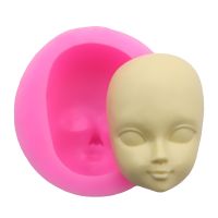 3D ซิลิโคนเกรดอาหาร Baby Face Girl Head Shape DIY ช็อกโกแลต Mould Fondant Cand